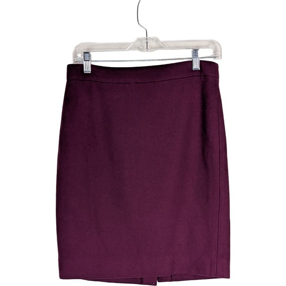 J.Crew Dresses & Skirts - J.Crew The Pencil Skirt Women 2 Burgundy Wool Blend Professional Office